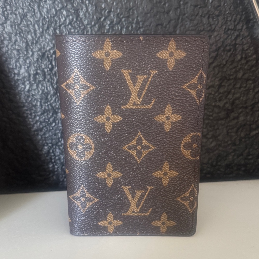 Louis Vuitton Brown and Tan Monogram Card Holder